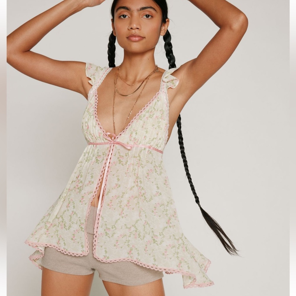 Sheer dainty urban outfitters top
